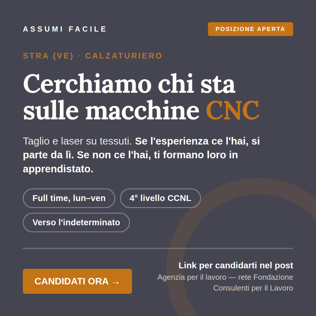 Conduttore di macchine CNC per il taglio laser di tessuti — Stra (VE)